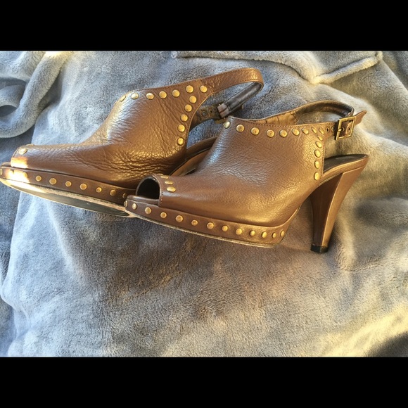 Vaneli leather Heels sz 7.5 N, peep toe - Picture 4 of 8